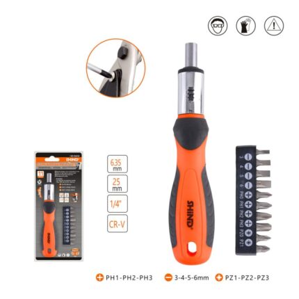 Σετ κατσαβίδι καστάνιας με μύτες 11 τεμ. - Maestritools