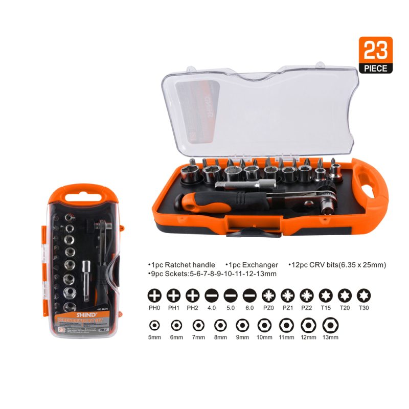 Σετ καστάνια με μύτες & καρυδάκια 23 τεμ. - Maestritools