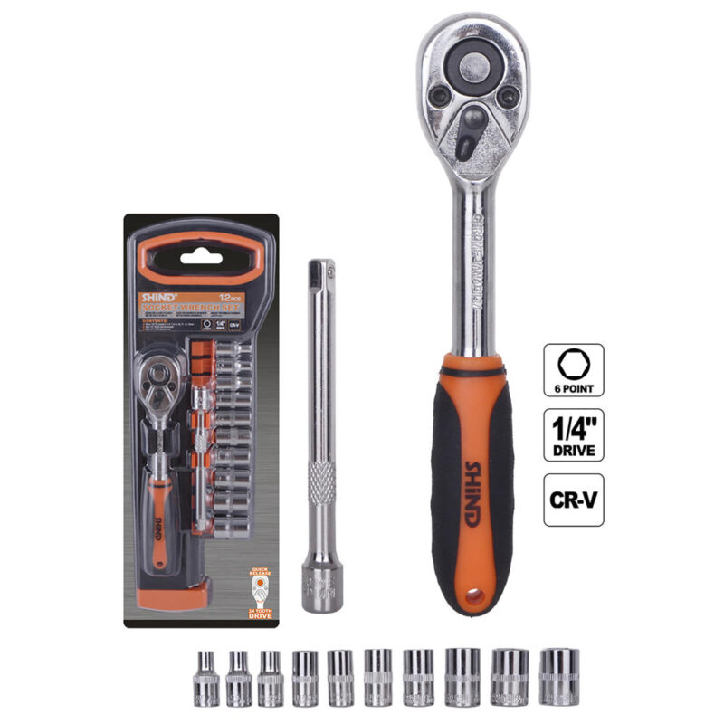 Σετ καρυδάκια 1/4'' 12 τεμ. – Maestritools